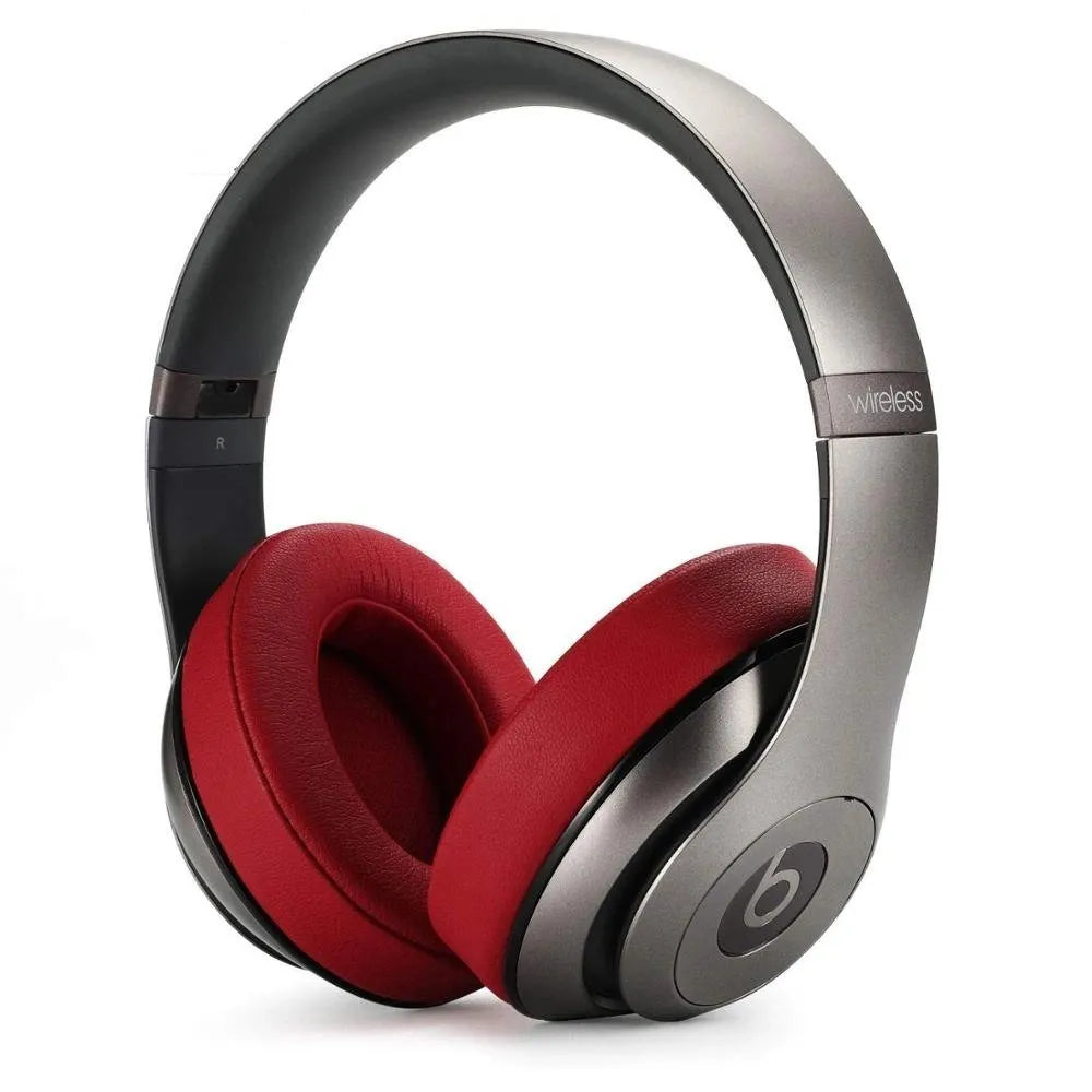 Beats Studio3, Studio 2.0 with cable/Wireless, Over-Ear, Dark Red, Ecological Leather ( 1 Pair Ear Pads )